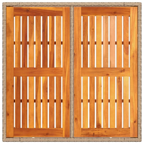 Trädgårdsmöbelset 5 pcs Beige konstrotting