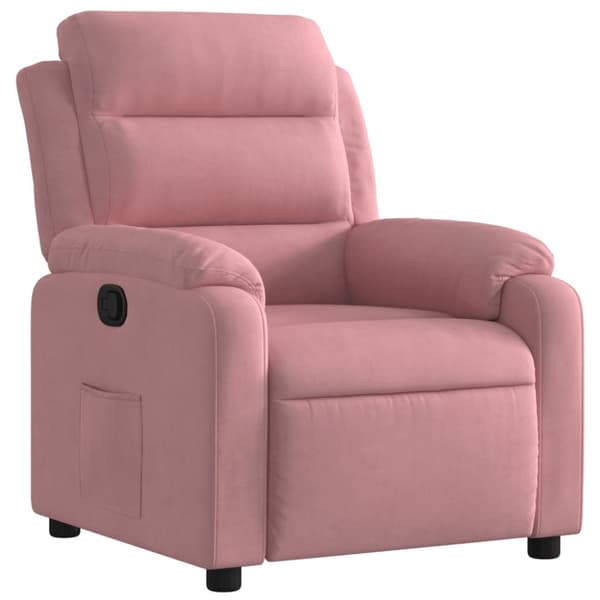 Reclinerfåtölj rosa sammet