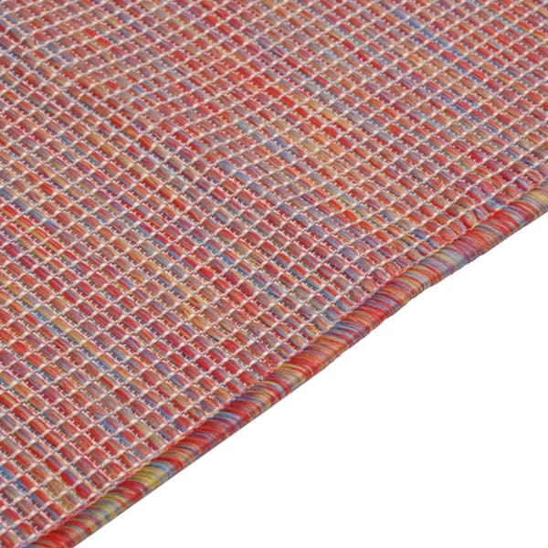 Utomhusmatta plattvävd 140x200 cm röd
