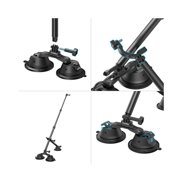 SmallRig 4380 Camera Suction Cup Car Mount Kit for Panoramic Shooting