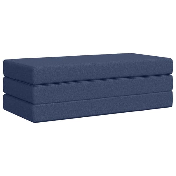 Fällbar Soffbed 140 x 67 x 45 cm Blå