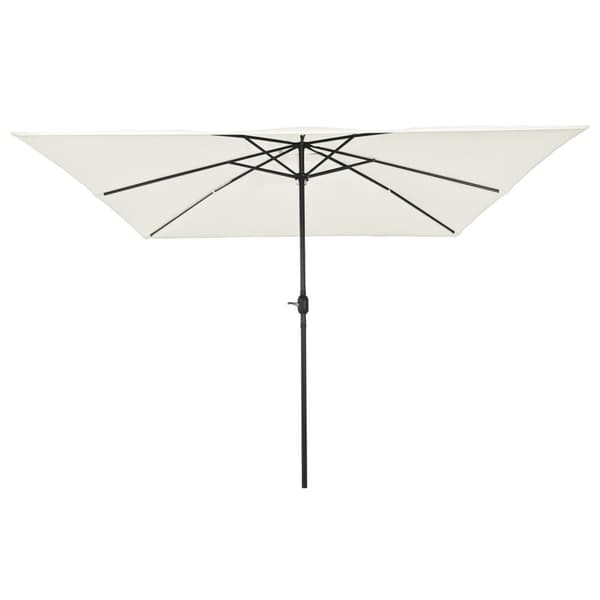 Trädgårdsparasol Sand 295 x 295 x 245 cm Polyester och Stål