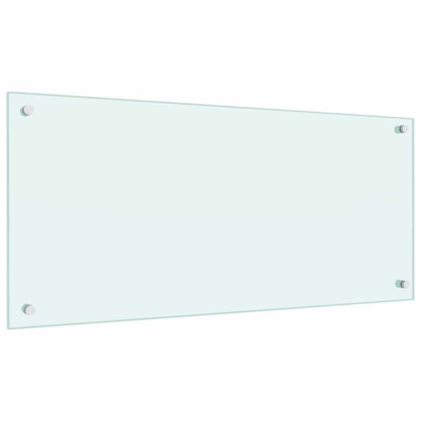 Köksskydd 2 pcs Vit 90 x 40 cm härdat glas