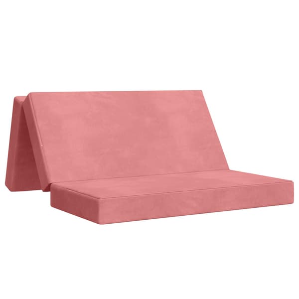 Fällbar Soffbed 160 x 67 x 45 cm Rosa