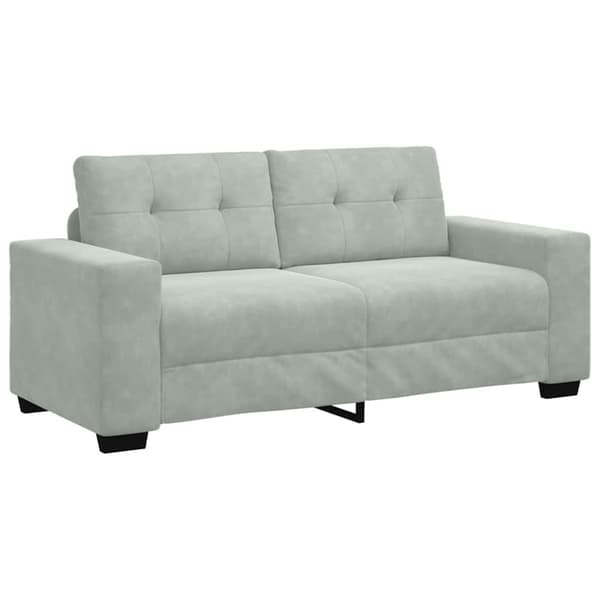 Loveseat soffa ljusgrå 180x77x82 cm sammet