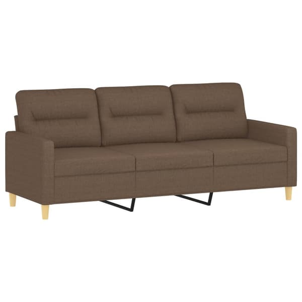 3-sitssoffa brun 180 cm tyg