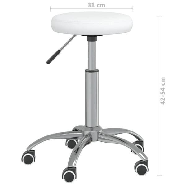Massagepall konstläder vit