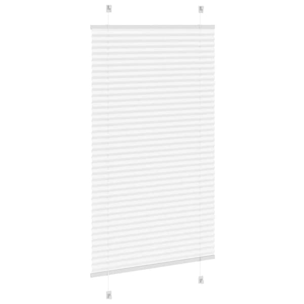 Plisserad persienn vit 75x100 cm tyg bredd 74,4 cm polyester