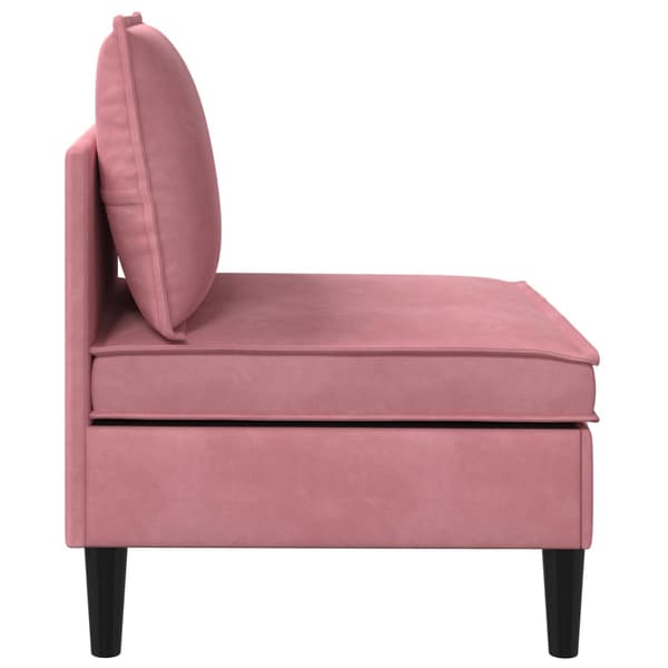 Mellansofta med förvaring Rosa Sammet