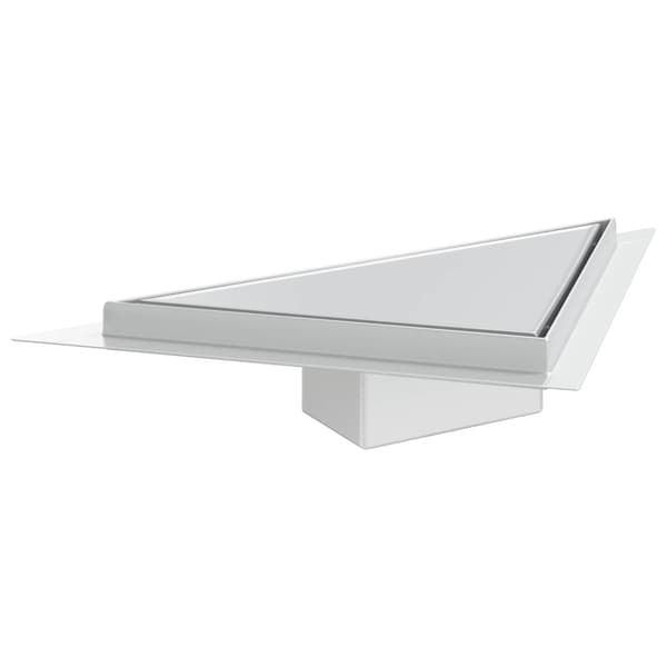 2 i 1 Triangelduschavlopp Silver 32 x 32 x 7,5 cm