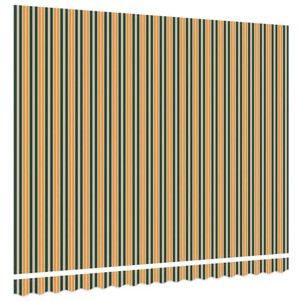 Markisväv Grön och gul 4 × 3 m Polyester