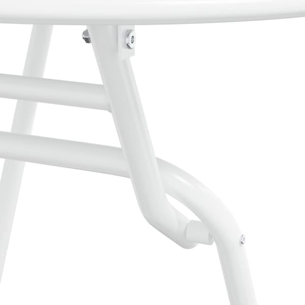 Trädgårds Bistro Set 3 pcs Vit Stål