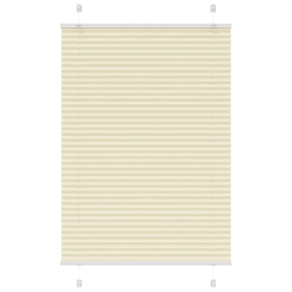 Plisserad persienn cremefärgad 100x150 cm tyg bredd 99,4 cm