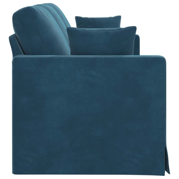 Soffa Blå 198 x 78 x 80 cm Sammet