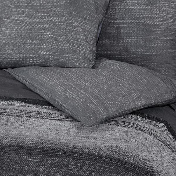 Bäddset mörkgrå 240x220 cm bomull