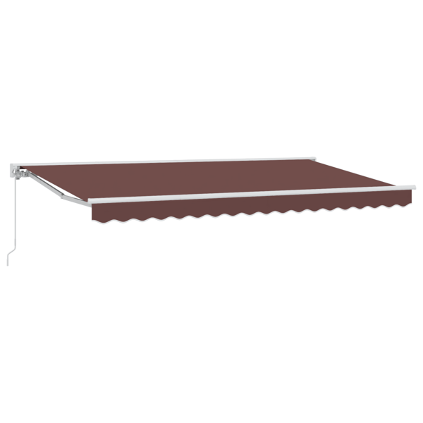 Markisram Brun 400 x 200 cm Polyester med PU-beläggning