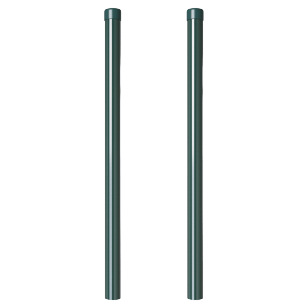 Stängselstolpe 2 pcs Grön 70 cm Pulverlackerad stål