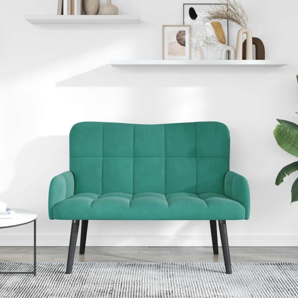 Tvåsitssoffa Turkos 115 x 61 x 87 cm Sammet