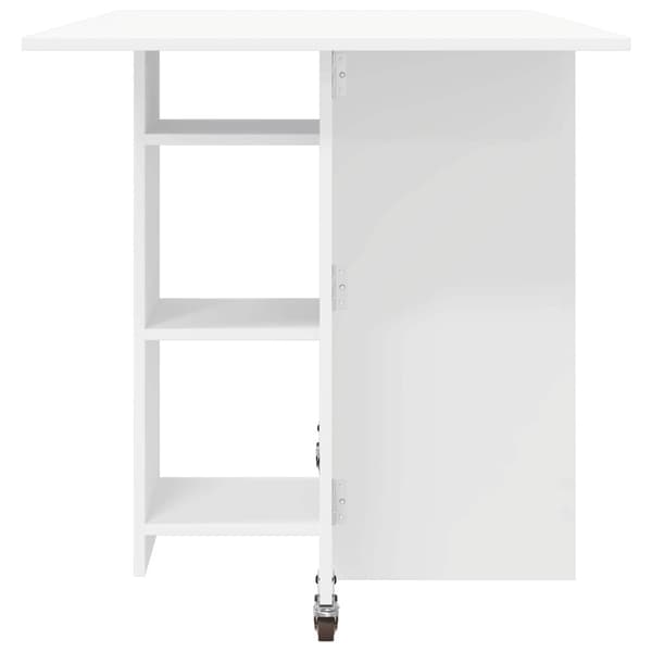 Matbord 115 x 70 x 75 cm Konstruerat trä Vit Rektangulär