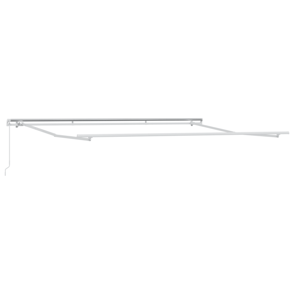 Utfällbar markis Vit 500 × 350 cm Polyester och aluminium