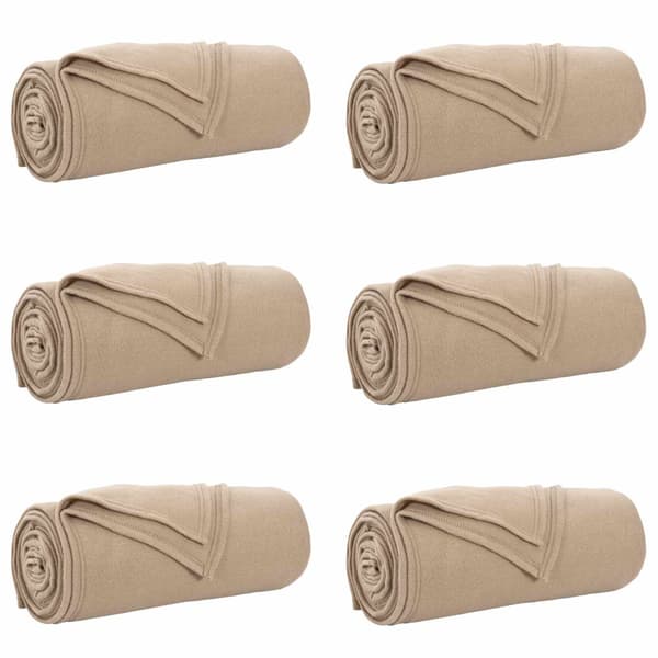 Filtar 6 pcs Kamel 240 x 220 cm Fleece