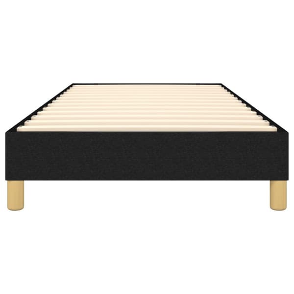 Boxspring-sängram svart 90x200 cm tyg