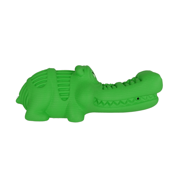 Rough Play Hundleksak Krokodil Gummi Grön