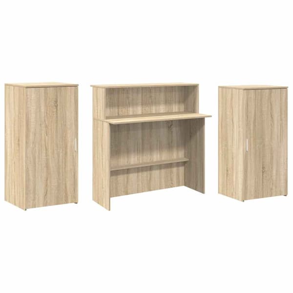 Receptionsdisk sonoma-ek 200x50x103,5 cm konstruerat trä