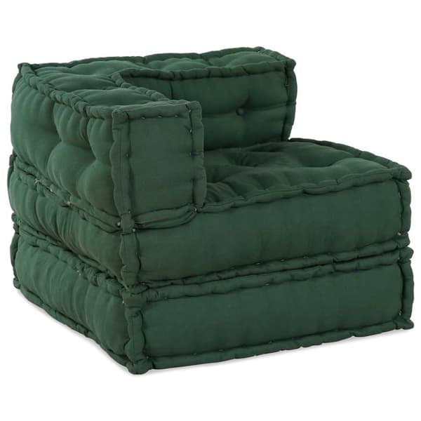 Modulär soffa grön 70x70x54 tyg
