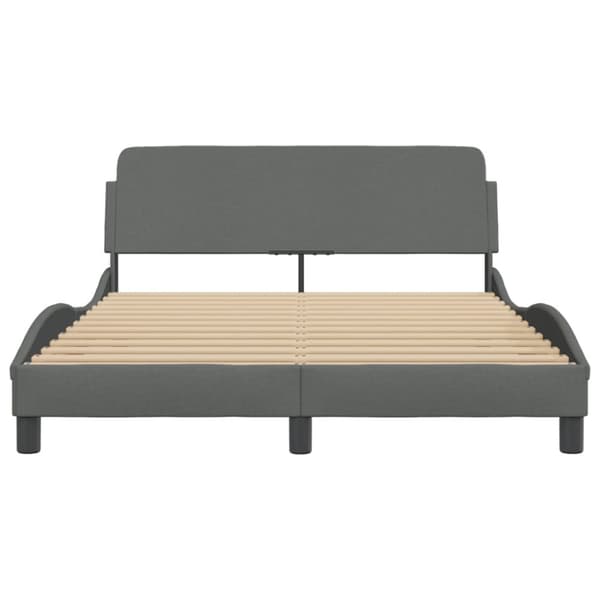 Bed Frame "Dover" Dark Grey 120x200 cm Fabric