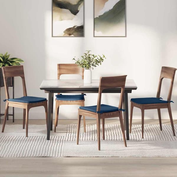 Sittkuddar 4 pcs Blå 40 x 40 x 3 cm tyg