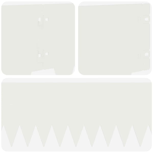 Kant för gräsmatta 20 pcs 103 x 20 cm metall Vit
