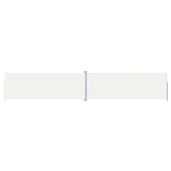 Infällbar sidomarkis gräddvit 220x1200 cm