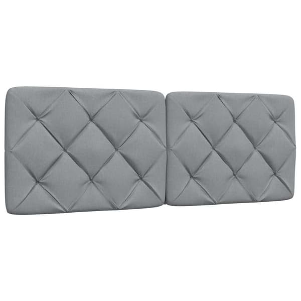 Headboard Cushion Light Grey 120 cm Fabric