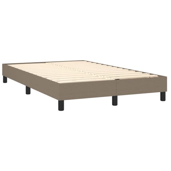 Boxspring-sängram taupe 120x200 cm tyg