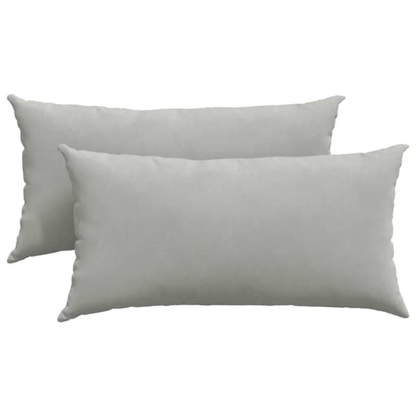 Sofakuddar 2 pcs Ljusgrå 80 x 40 cm tyg