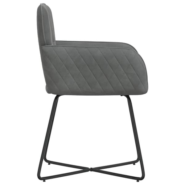 Matstolar 6 pcs Sammet Mörkgrå 59 x 56,5 x 86 cm