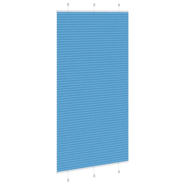 Plisserad persienn blå 105x200 cm tyg bredd 104,4cm polyester