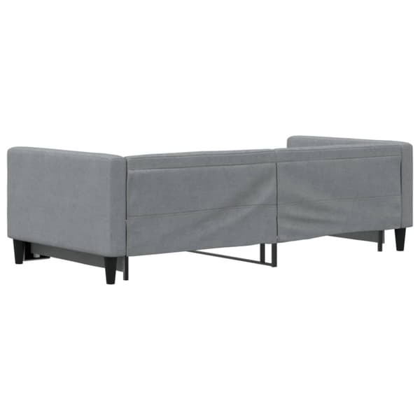 Dagbädd utdragbar ljusgrå 90x200 cm tyg