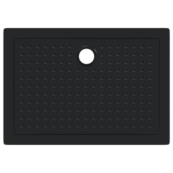 Duschbas Tray med Prickar 100 x 70 x 4 cm ABS Svart