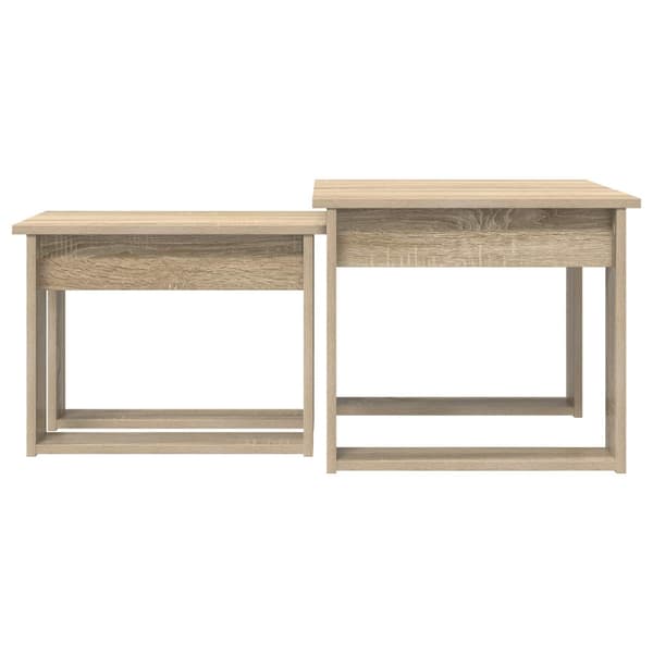 Kaffebordsset 2 pcs Sonoma-ek Konstruerat trä