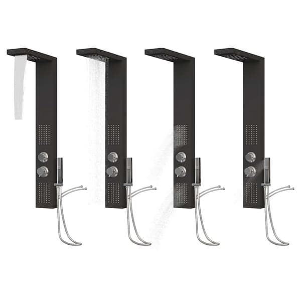 Duschpanelsystem aluminium svart