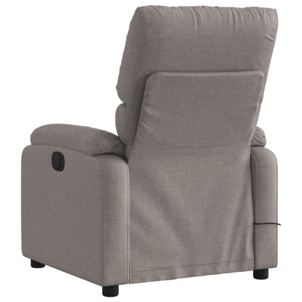 Massagefåtölj taupe tyg