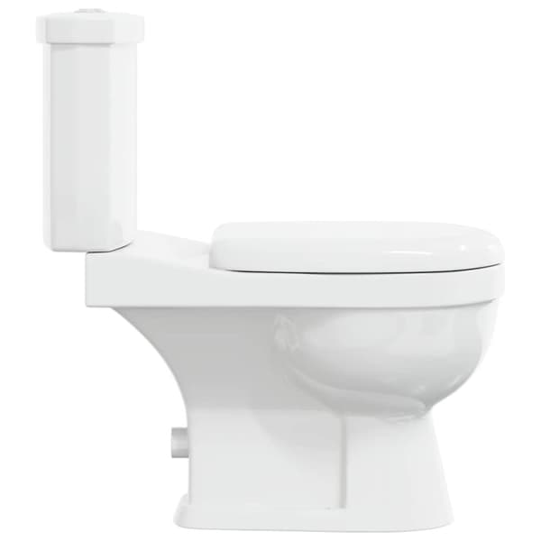 Toalett med cistern vit