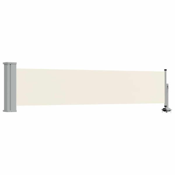 Infällbar sidomarkis 60x300 cm gräddvit