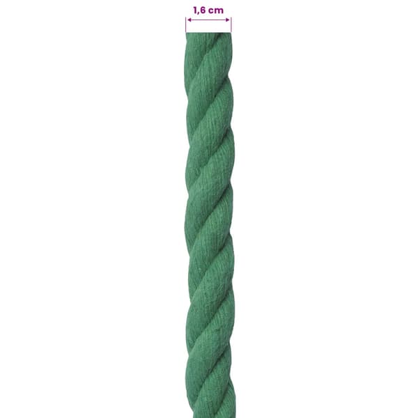 Rep Grön 1,6 x 1,6 x 2500 cm Bomull