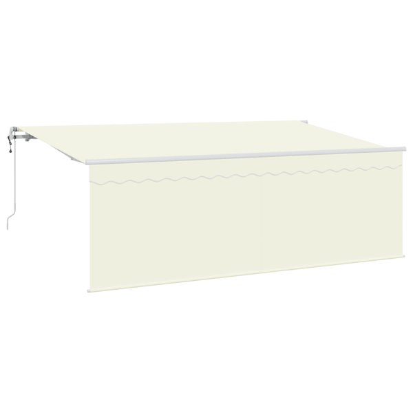 Utfällbar markis Kräm 400 x 200 cm Polyester och aluminium