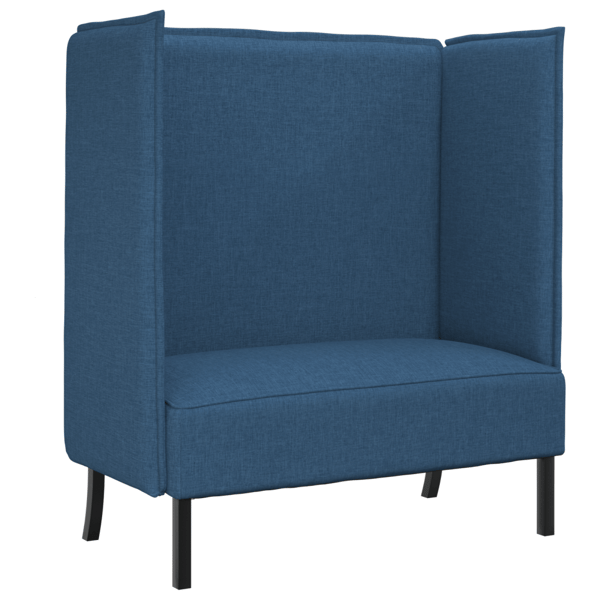 Hög Ryggsoffa 101cm Blå tyg