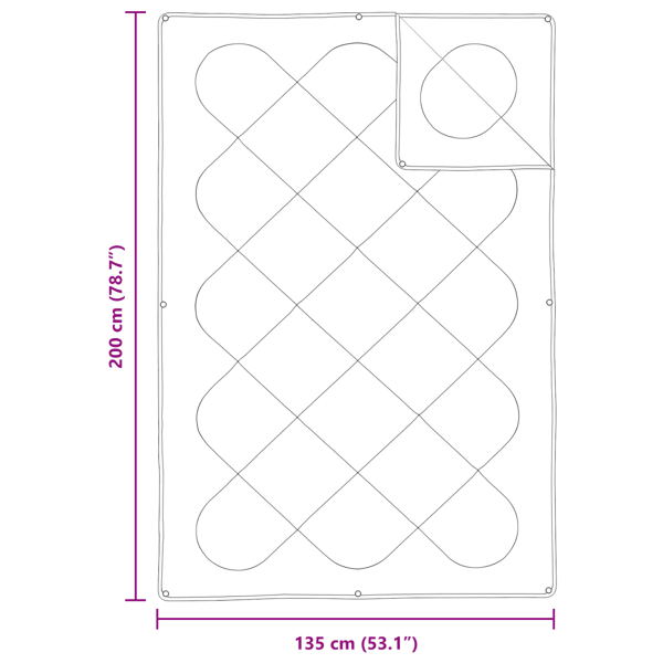 2-i-1 Duntäcke Vit 135 x 200 cm Polyester