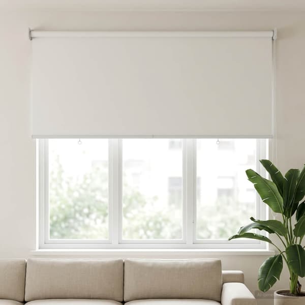 Rullgardin UV-skydd Vit 140 x 140 cm Polyester